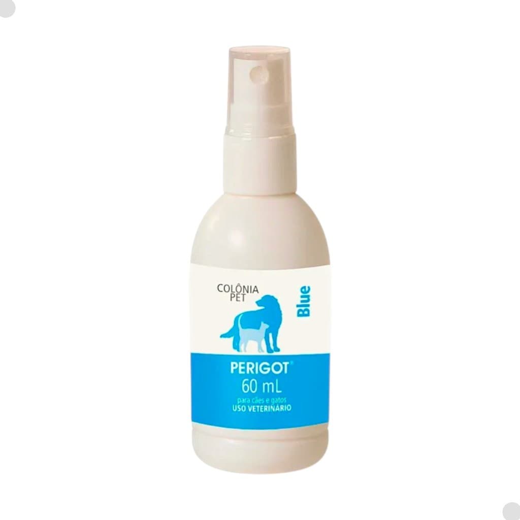 Colônia Perigot Blue 60ml Alta Fixação Para Cães E Gatos