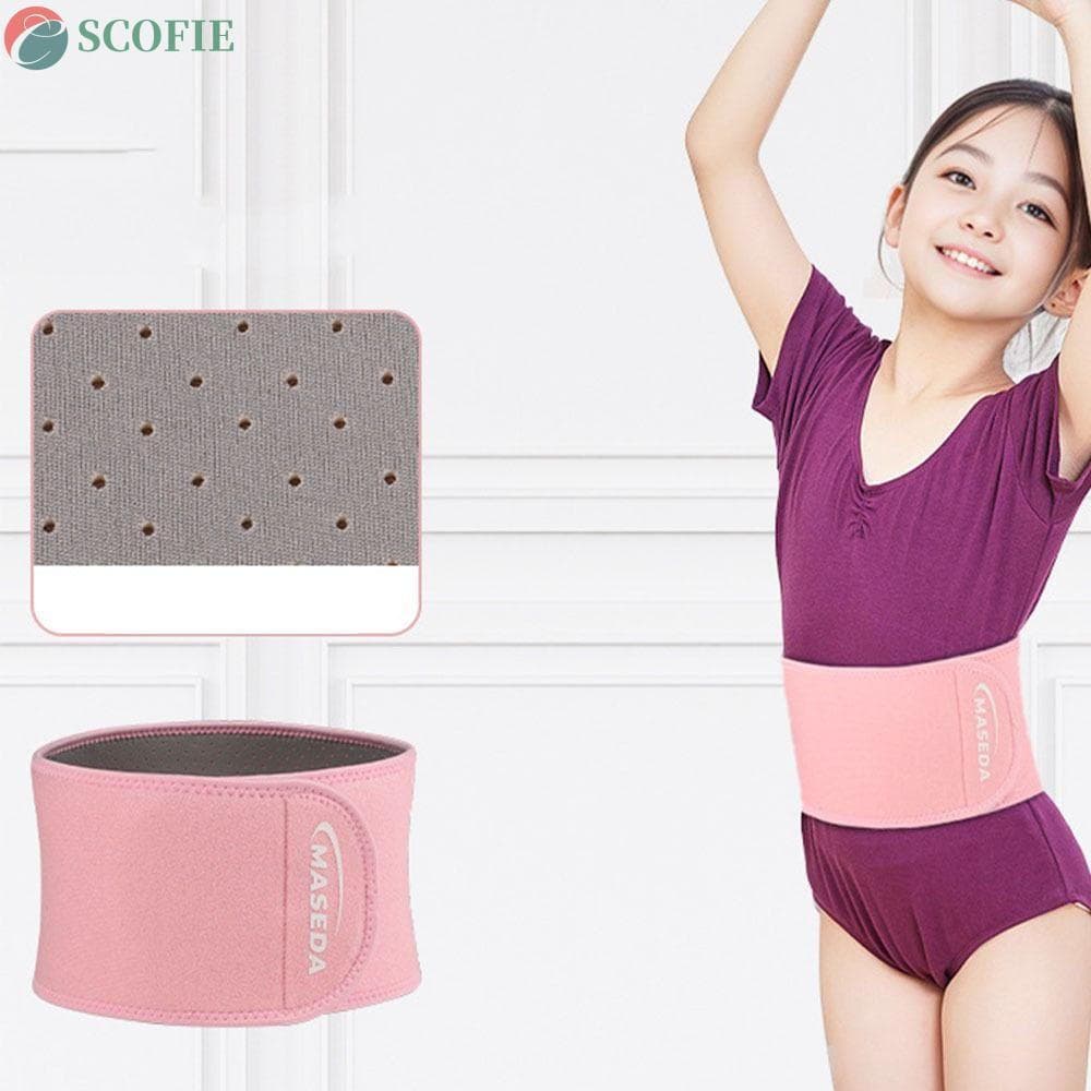 SCOFIE Protetor De Dança Ballet , Cinta Respirável Cinto De Cintura Infantil , Ajustável