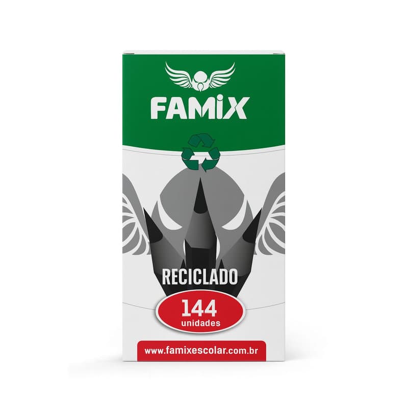 LÁPIS DE ESCREVER RECICLADO - FAMIX (100 UNIDADES)
