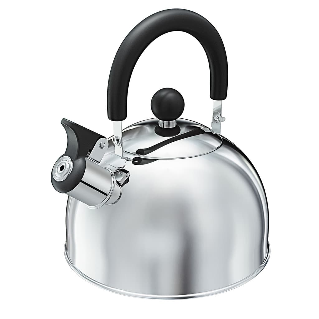 Chaleira Inox Com Apito Cabo Dobrável Ferve Rápido 1,7L
