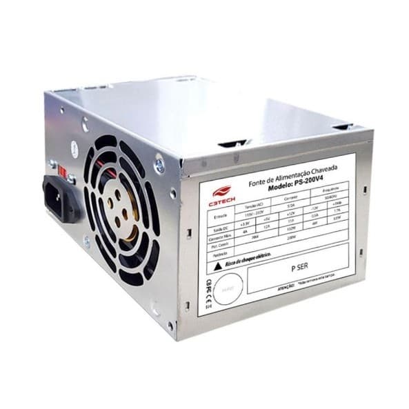 Fonte ATX 200W, C3Tech - PS-200V4