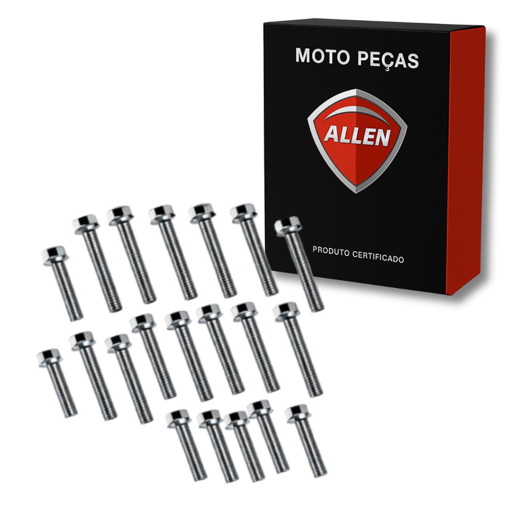 KIT PARAFUSO TAMPA MOTOR ZINCADO CB250F TWISTER 2016 A DIANT