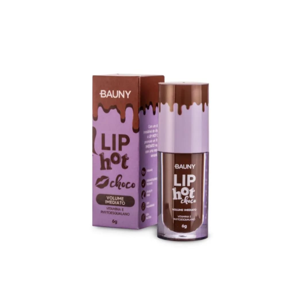 Lip Plump Choco Bauny 6g Gloss Volume Chocolate Aroma  Sabor