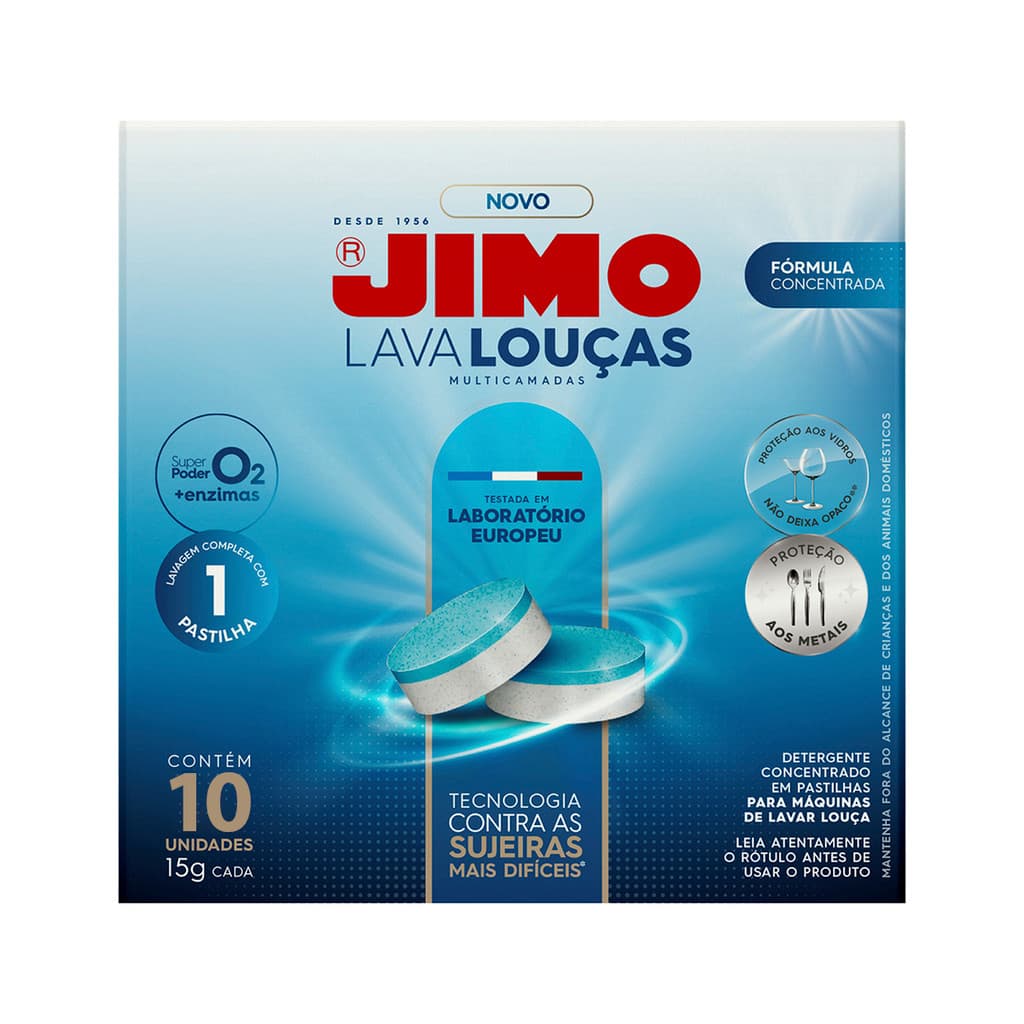 Lava Louças Pastilha 10 Unidades Lavagem Completa Super Brilho para Máquina de Lavar Louças