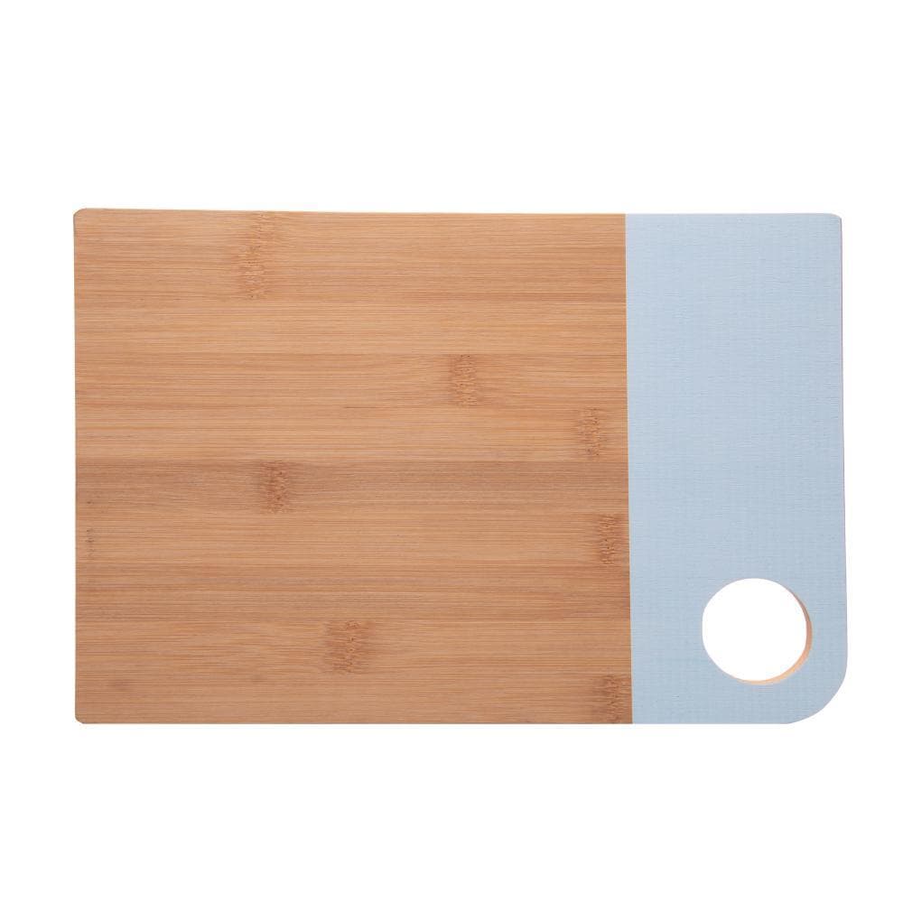 Tábua para Corte Retangular Lignora 32 x 22 x 1cm Azul Bambu