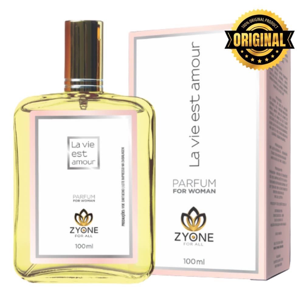 La Vie Est Amour Zyone Cosméticos Feminino Parfum 100ml Alta Fixação 25% Essência Premium