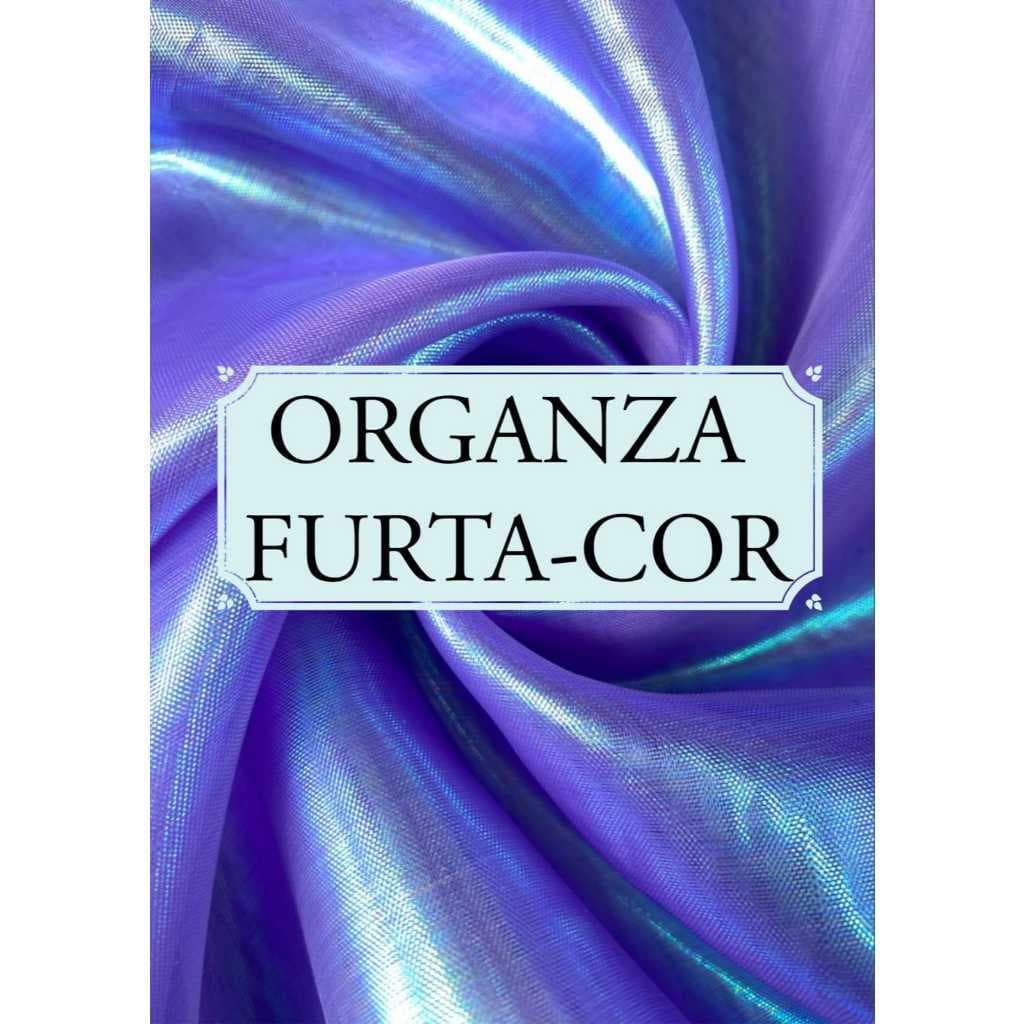 1 METRO e 3 METROS DE TECIDO ORGANZA FURTA-COR E ORGANZA ARCO-IRIS (3m x 1,50m) + BRINDE DA LOJA