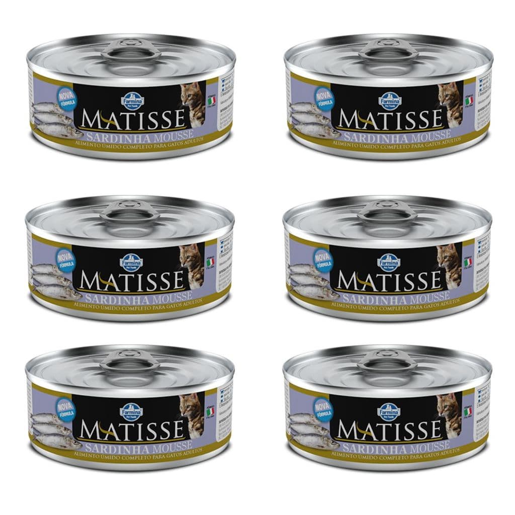 Kit 6x Matisse Cat Wet Mousse Sardinha 85g