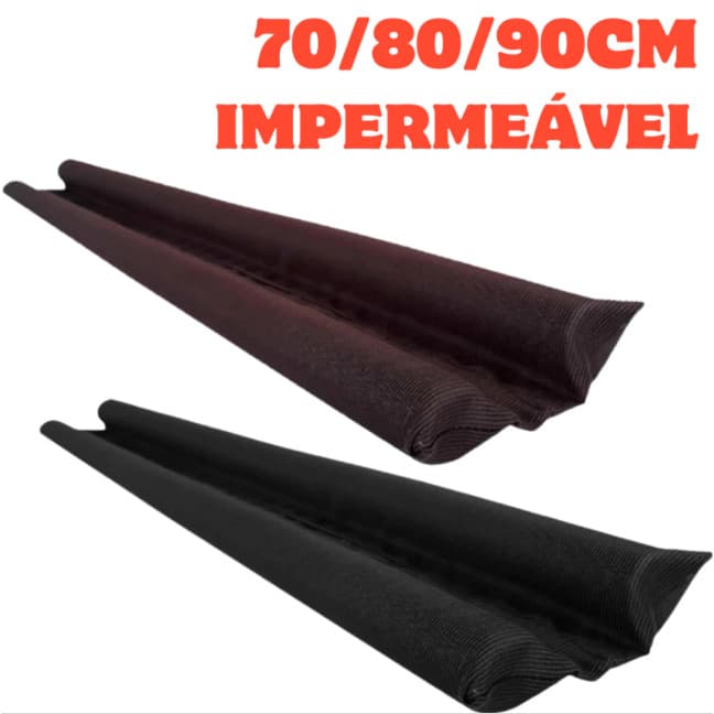 Protetor Rolinho Veda Porta Impermeável 70, 80, 90 cm  Preto Marrom