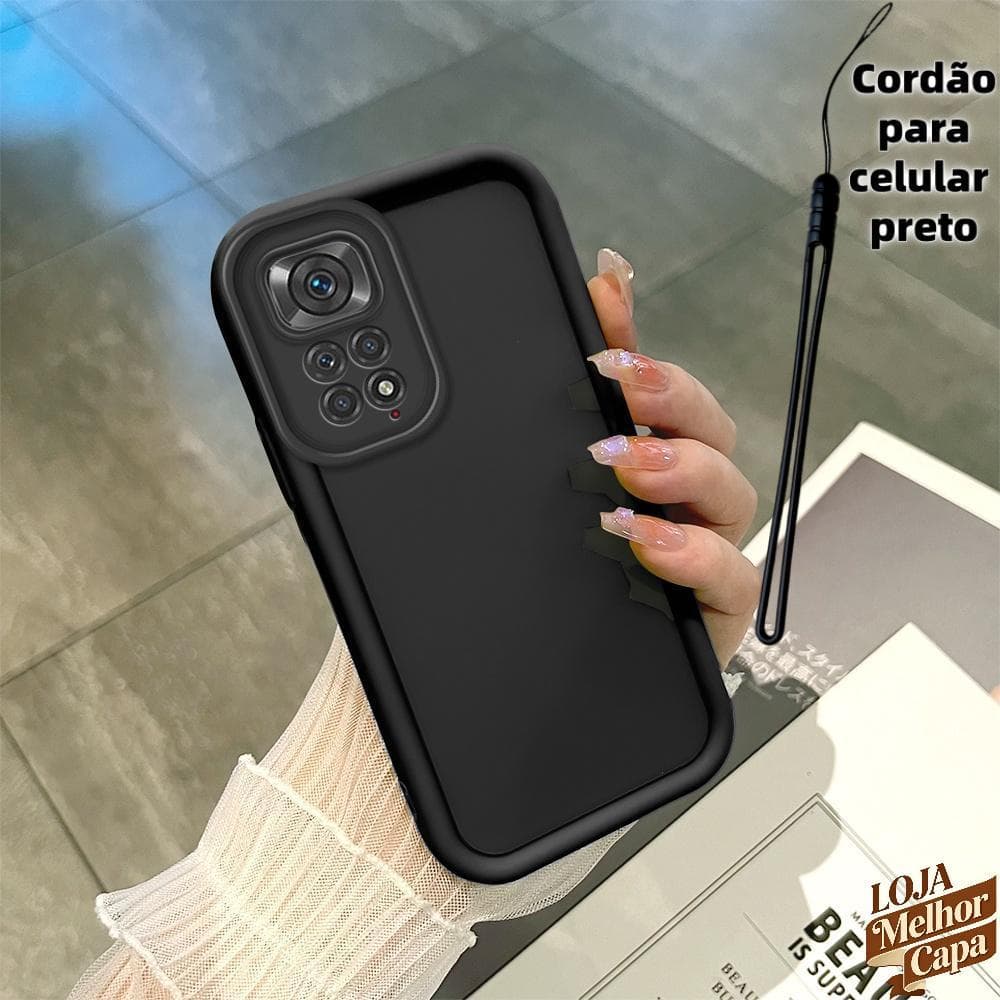 Capinha Simple Normal Capa De Telefone Macia Para Xiaomi Redmi Note 11 11S Black Silicone Protetora Case 5000 TYB