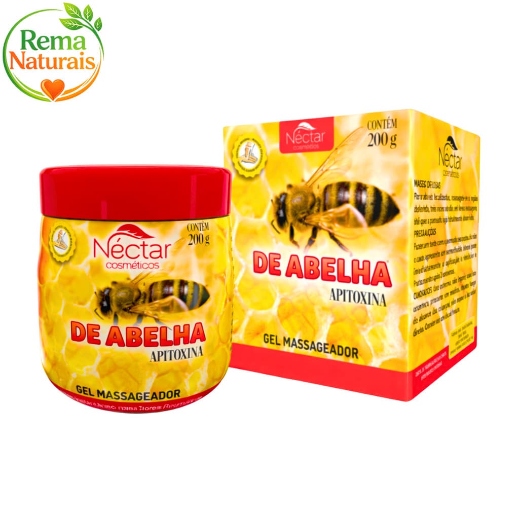Kit 6 Gel Massageador Abelha Néctar Cosméticos 200g