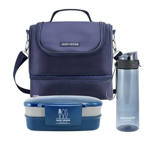 Kit Bolsa Térmica, Marmita E Garrafa 700Ml  - Jacki Design