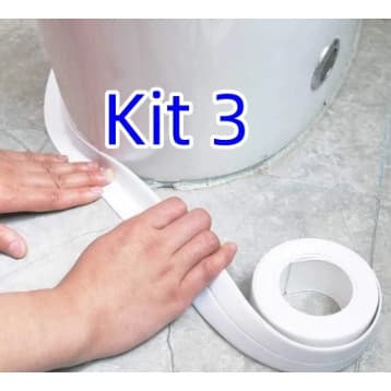 Kit De 3 Fita Selante De Pvc À Prova D 'Água Para Cozinha / Banheiro / Banheira