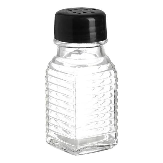 Saleiro E Pimenteiro Hauskraft Vidro Tampa Preta 90ml