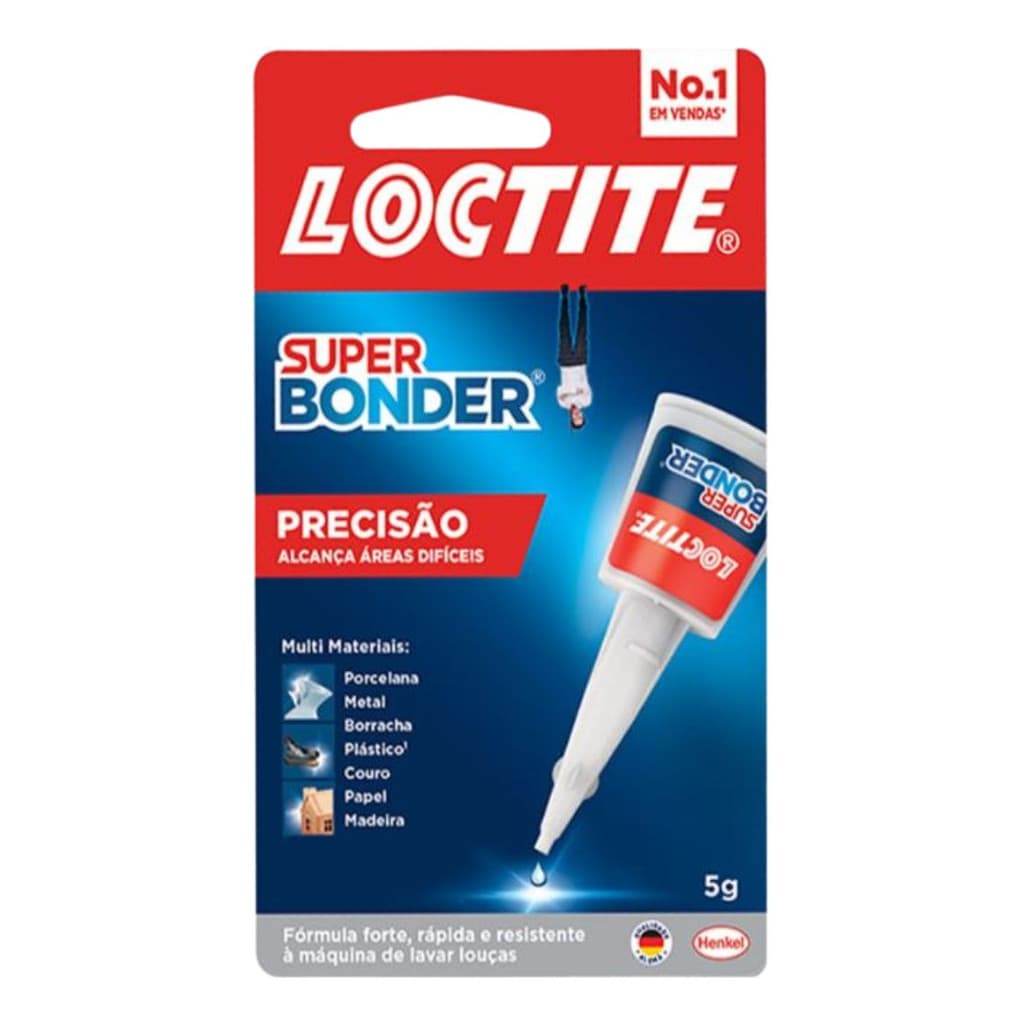 2 Cola Líquida Loctite Superfícies Couro Madeira Metal 5g Resistente
