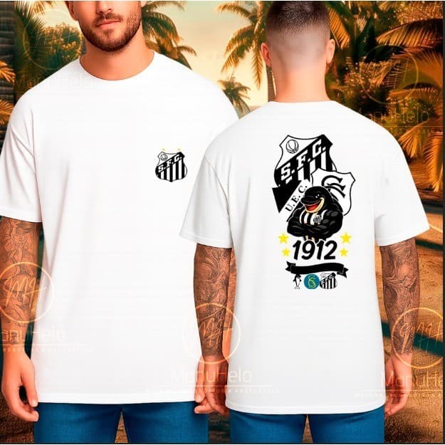 CAMISETAS  UNISSEX SANTOS TORCIDA TIMÃO FUTEBOL CLUBE