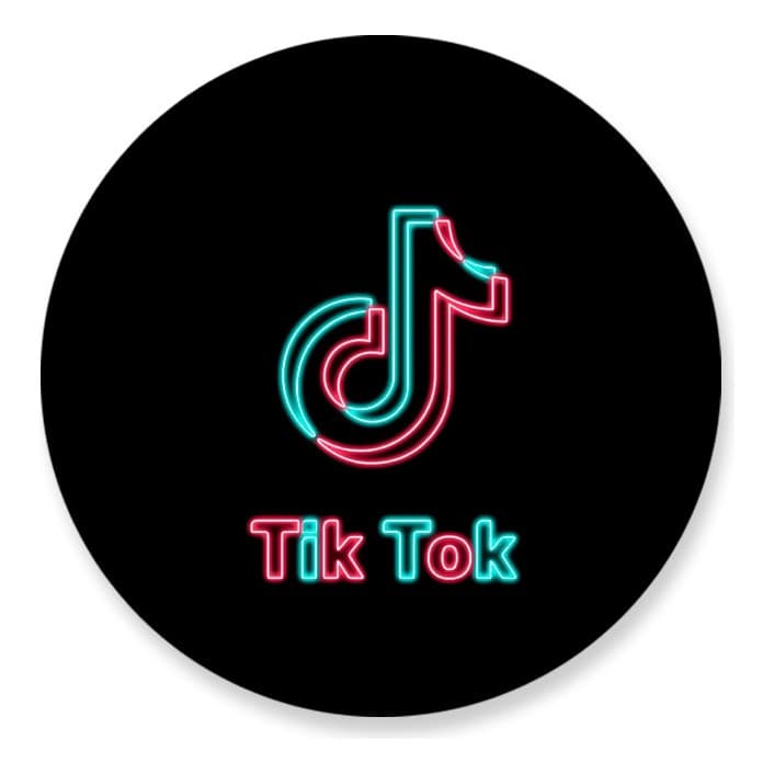 Capa Mini Painel Redondo 50x50cm Tema TikTok Música Viral Decoração Mesa
