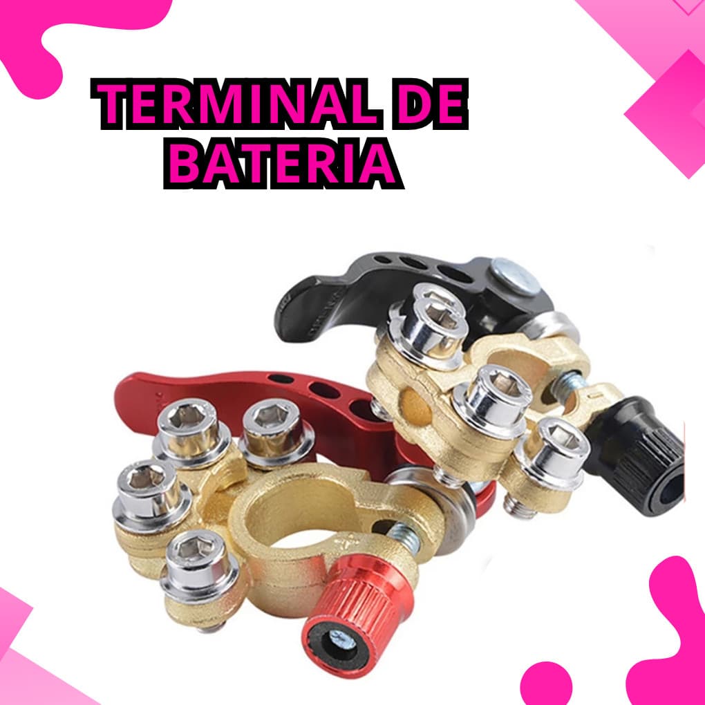 1/2 Terminais de bateria, Car Battery Terminal Connectors, 4 Way Quick Release Disconne