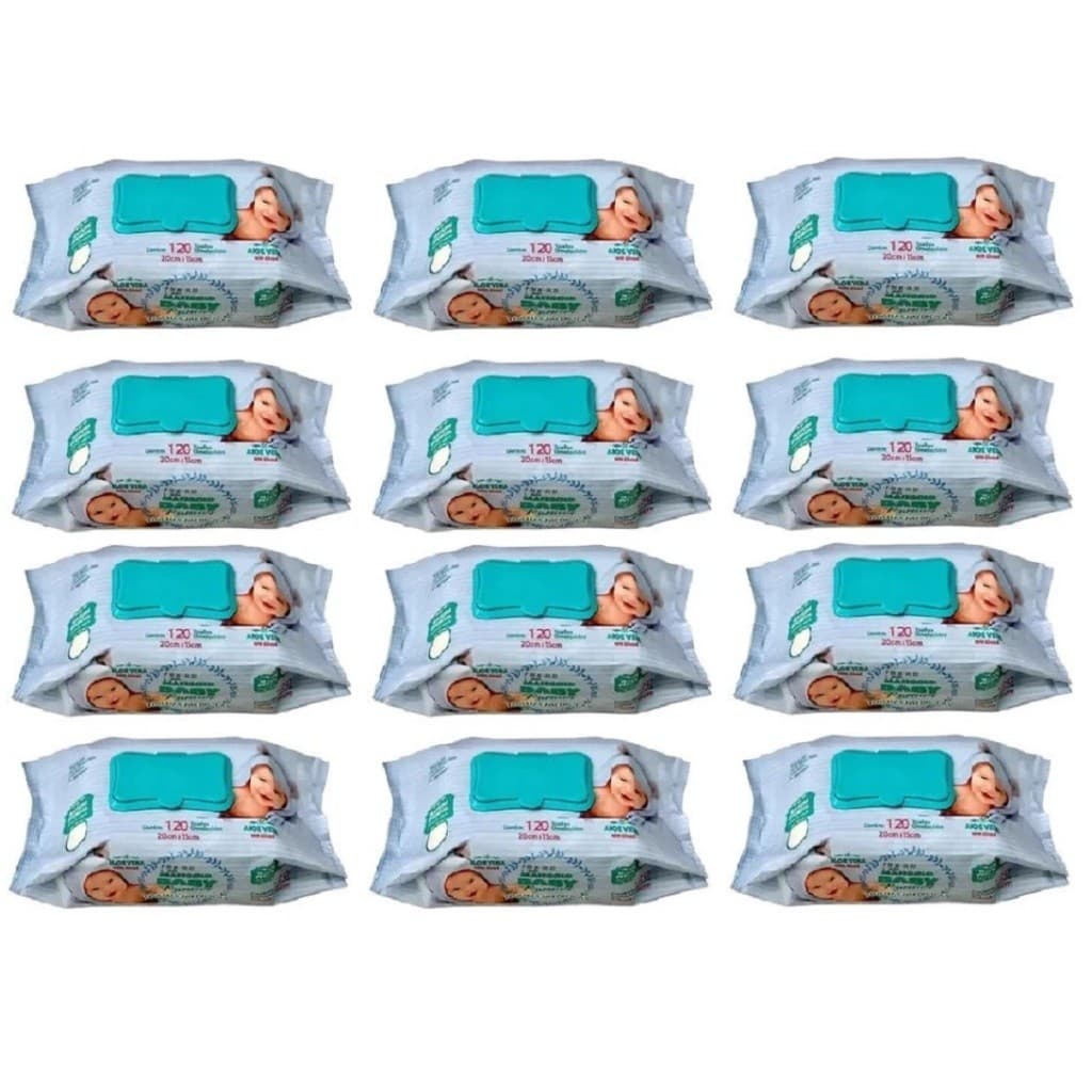 Lenços Umedecidos Marigold Baby Premium Kit 10ptes 120un - Azul
