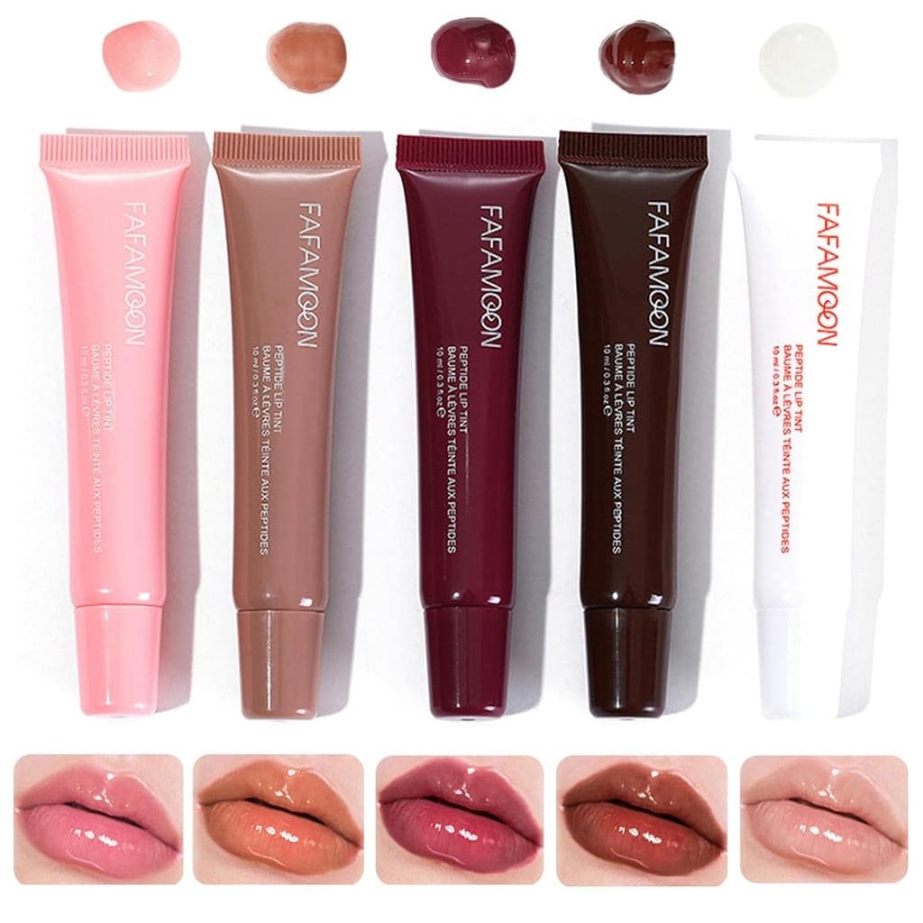 5 Cores Lábio Jam Hidratante Brilho Labial Brilhante Plumping Lipgloss Alto Vidro Geléia Batom Líquido