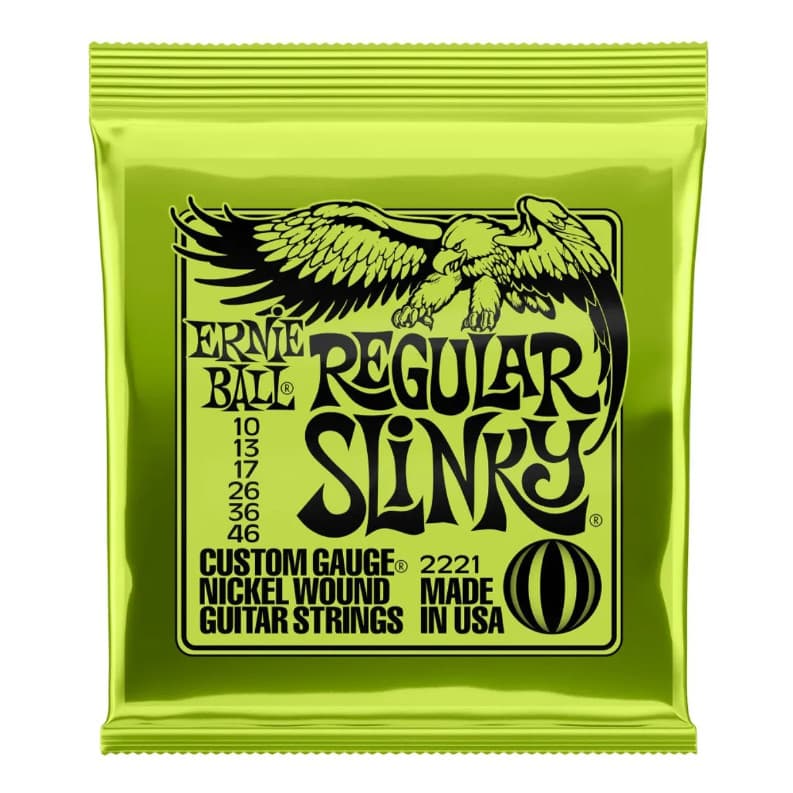 ENCORDOAMENTO GUITARRA  010-046 REGULAR SLINK NIQUEL P02221 ERNIE BALL