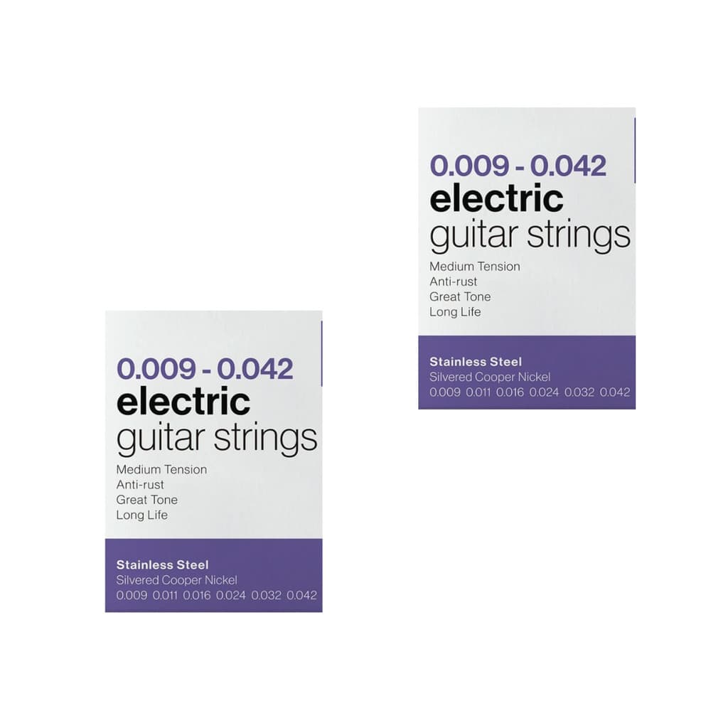 kit 2 Encordoamento Guitarra 0.009-0.042 Níquel Tensão Média