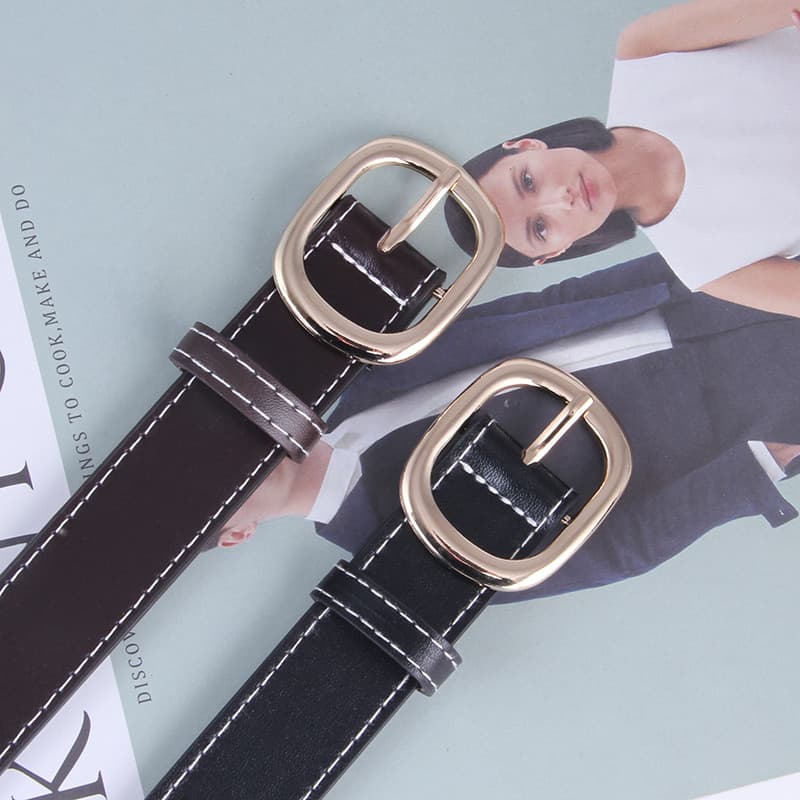 Simples feminino cinto pino fivela cinto Jeans All-Match feminino cinto fino ins estilo decoração preto cinto fino femin