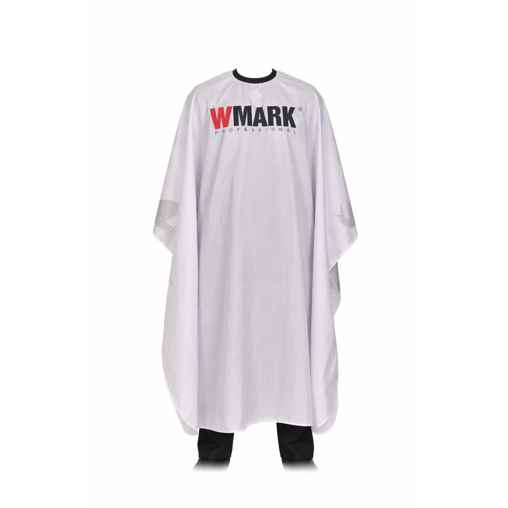 Capa Profissional para Corte de Cabelo Barbeiro Estilo Wmark Branca