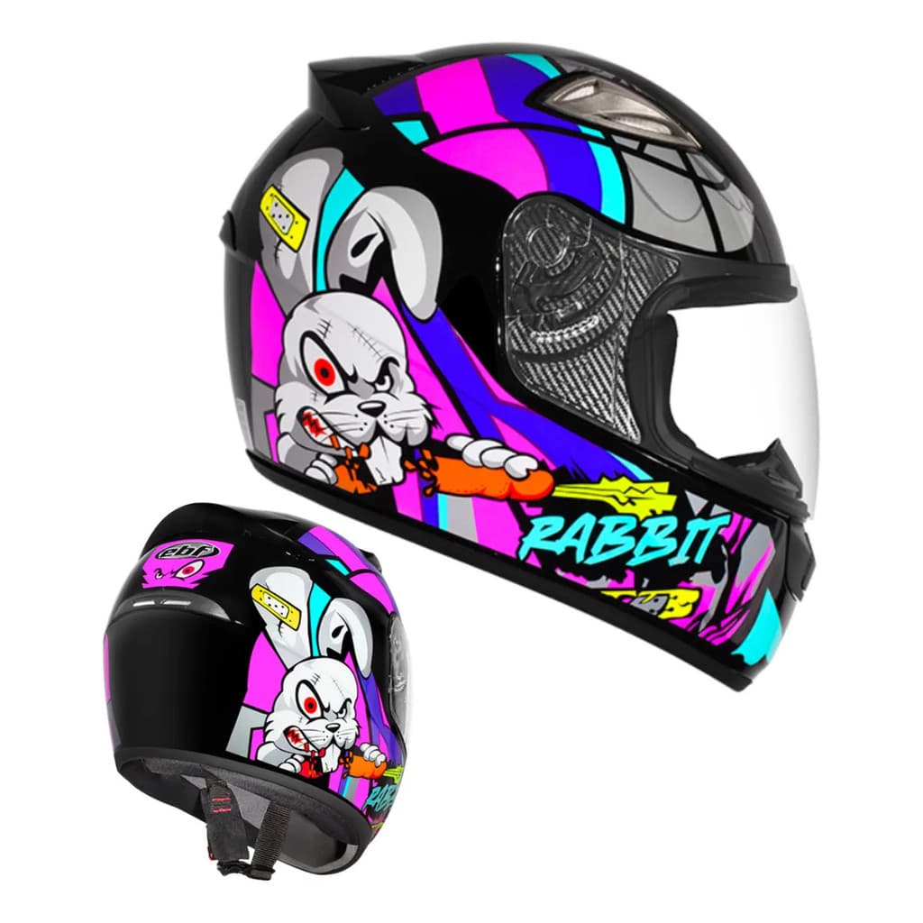 Capacete Ebf Spark Rabbit Coelho Com Narigueira