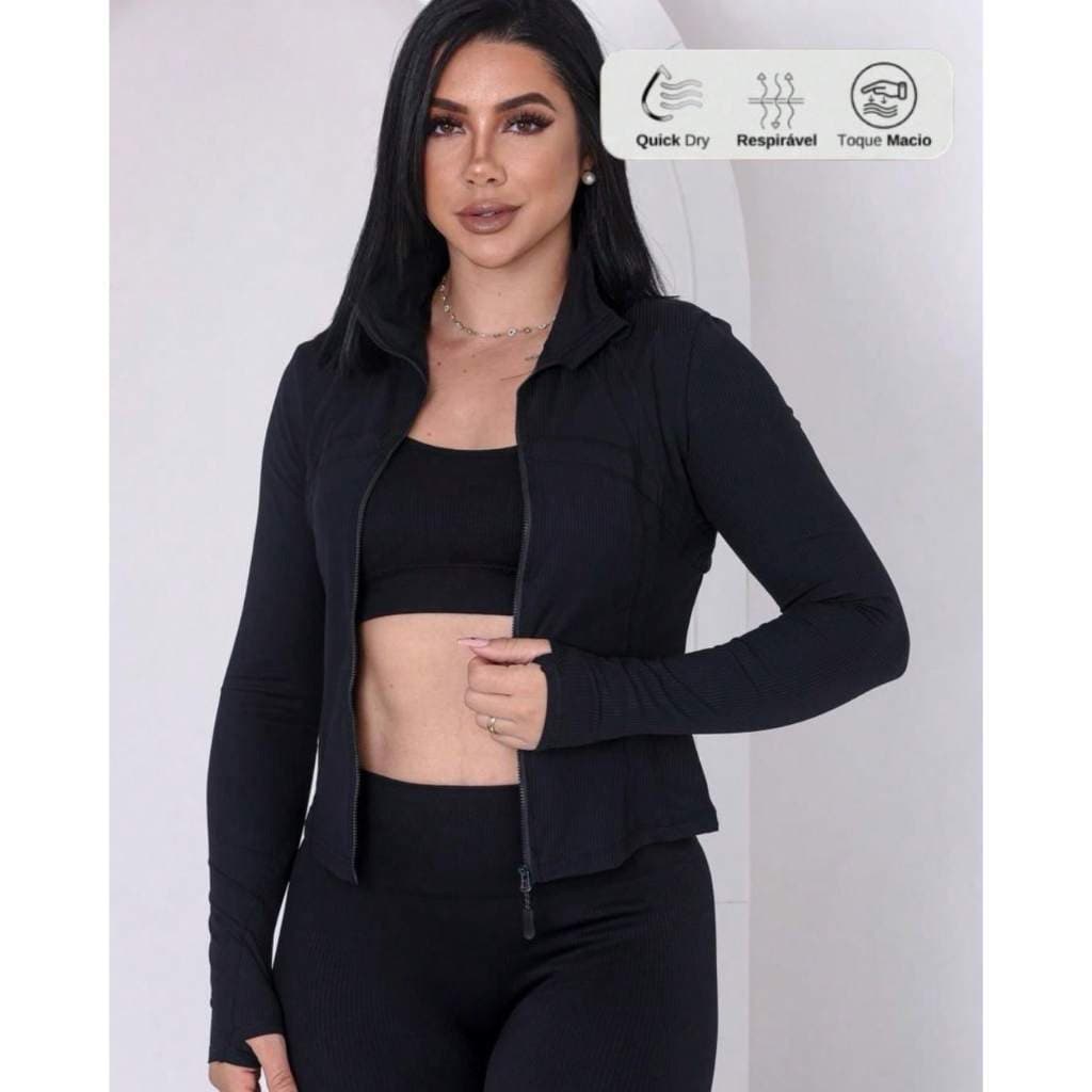 MT-118 Jaqueta Fitness em Poliamida com Zíper e Dedeira – Leve, Confortável e Estilosa para Treinos e Dia a Dia