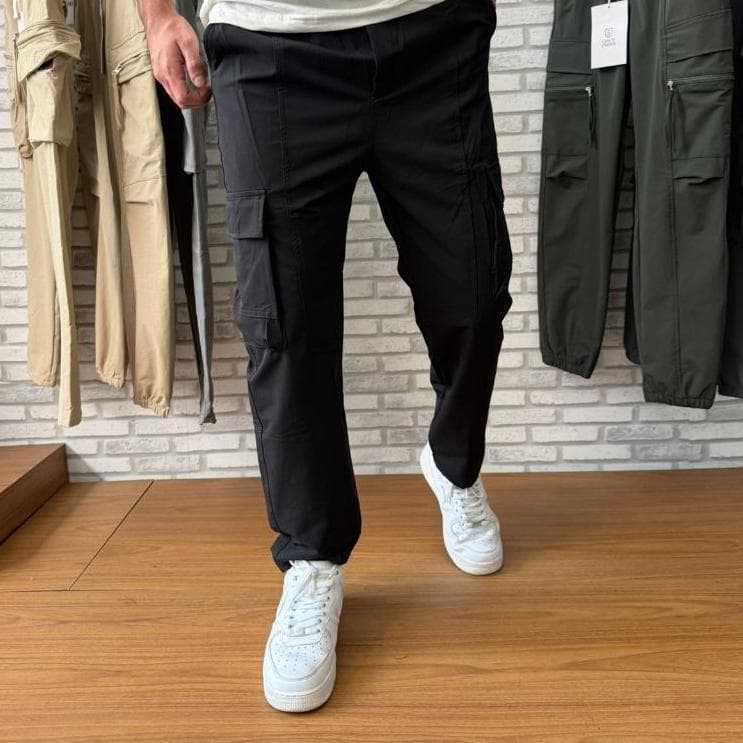 Calça Tactel Masculina Jogger Com 2 Bolsos Secagem Rápida Modelo Conforto Premium