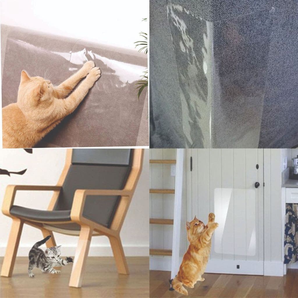 kit com 10 Unidades Filme anti arranhador protetor para gato super resistente transparente