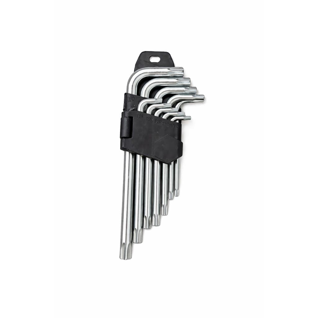 Kit Chave Torx Tipo L 9 Peças T10 a T50 Jogo de Chaves Torx Profissional ATF1005 Ferramenta Eletrônica Manutenção