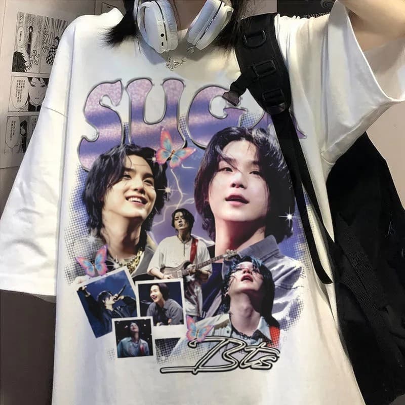 Camiseta Suga  BTS Min Yoongi Agust D D-Day 100% Algodão