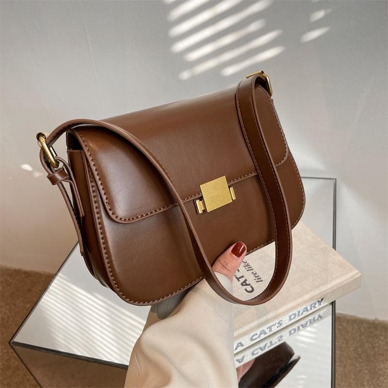Nicho saco feminino 2025 novo estilo axilas saco Melade Retro bolsa de ombro High-End moda Commuter saco do mensageiro