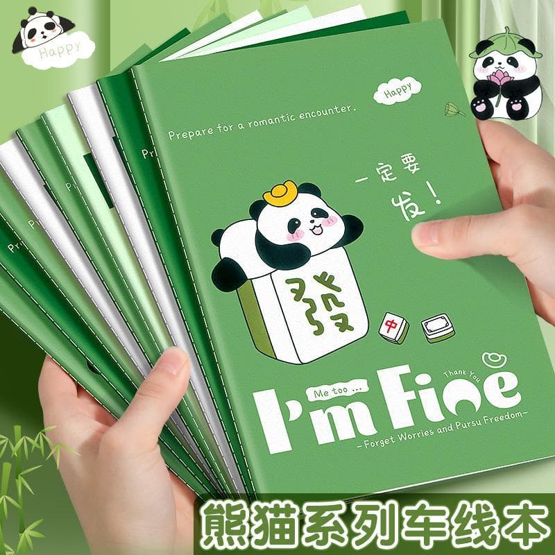 B5 Cartoon Panda Notebook Novo estilo Caderno de linha Horizontal simples de alto valor Alunos do ensino médio Caderno d