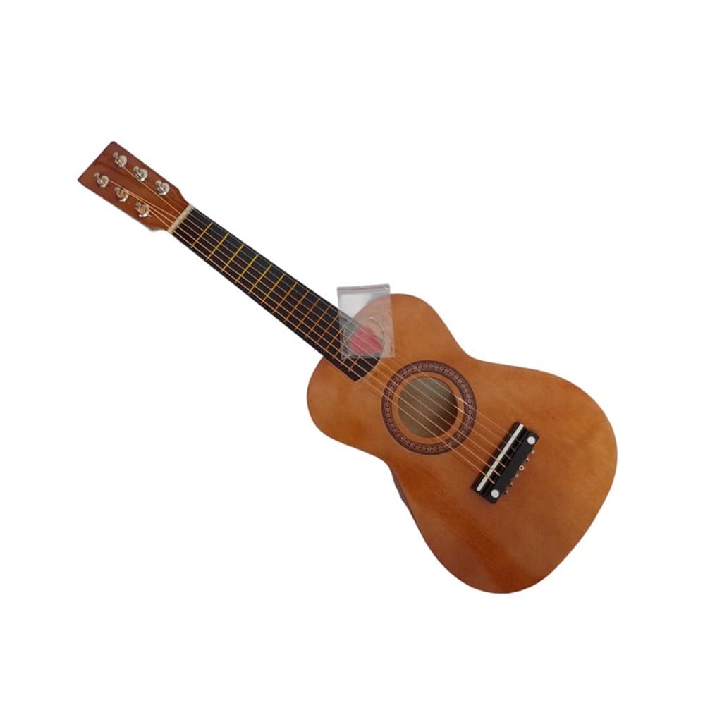 Mini Violão Infantil Acústico Aço Com Palheta Cor: Marrom