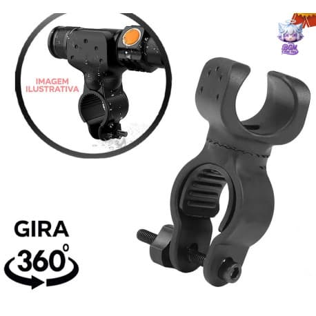 Suporte Para Lanterna Bike Guidão Tática 360º Bicicleta