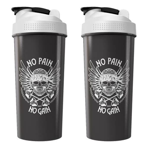 Kit 2 Garrafas Coqueteleiras Academia Fitness Agua 600ml Fumê