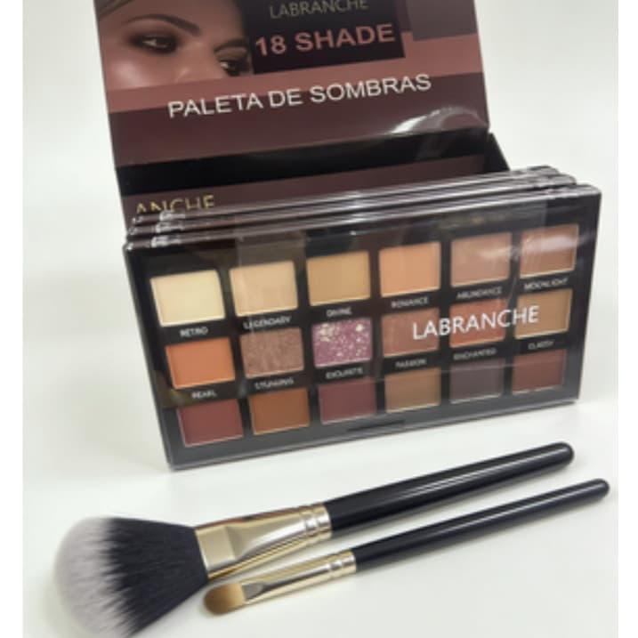 Paleta de Sombras Labranche 18 Cores | Alta Pigmentação, Duradoura e Versátil