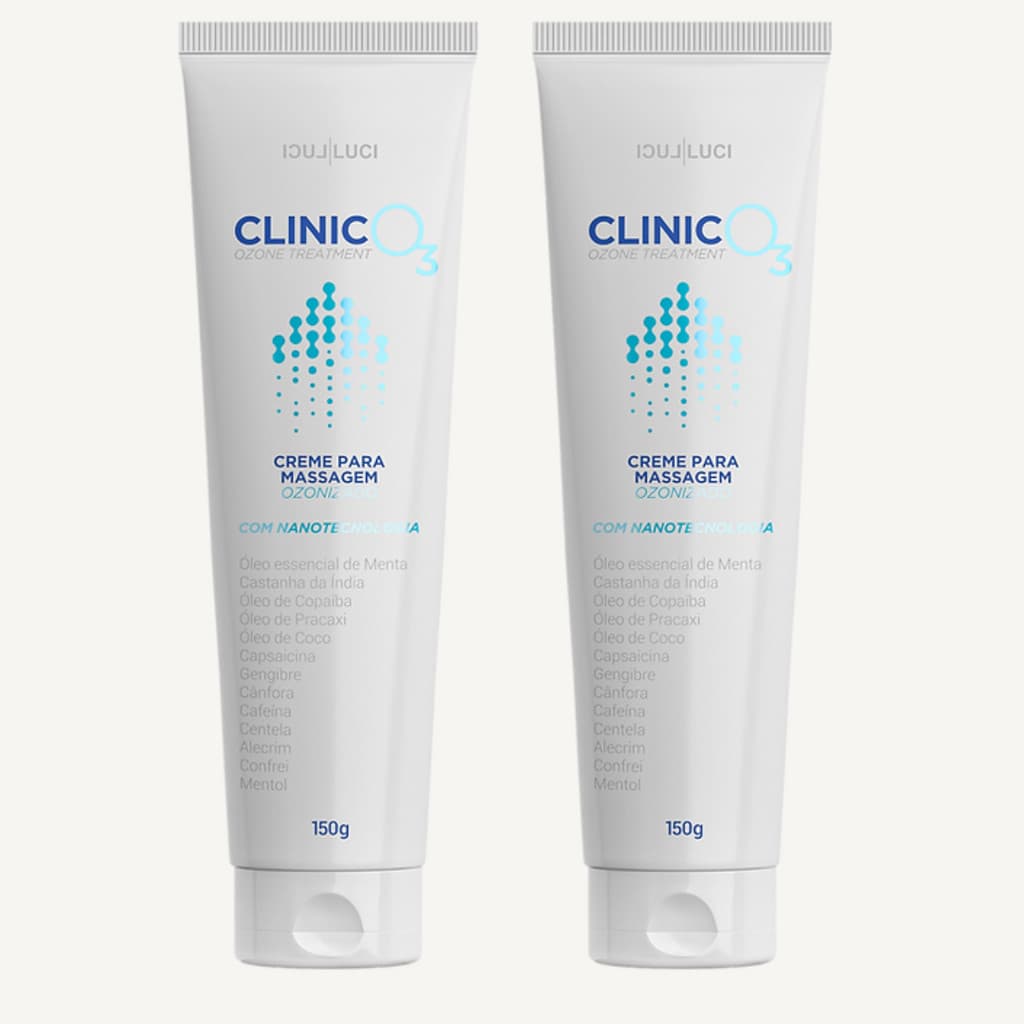 Kit 2x Creme De Clinic O3 Luci Luci 150g Massagem Alivio da Dor