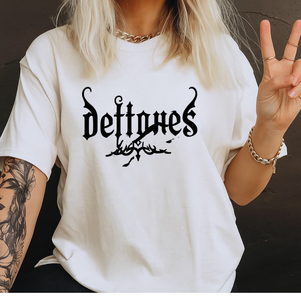 camiseta Feminina Estilosa Deftones roupa  Alternativa Grunge plus size