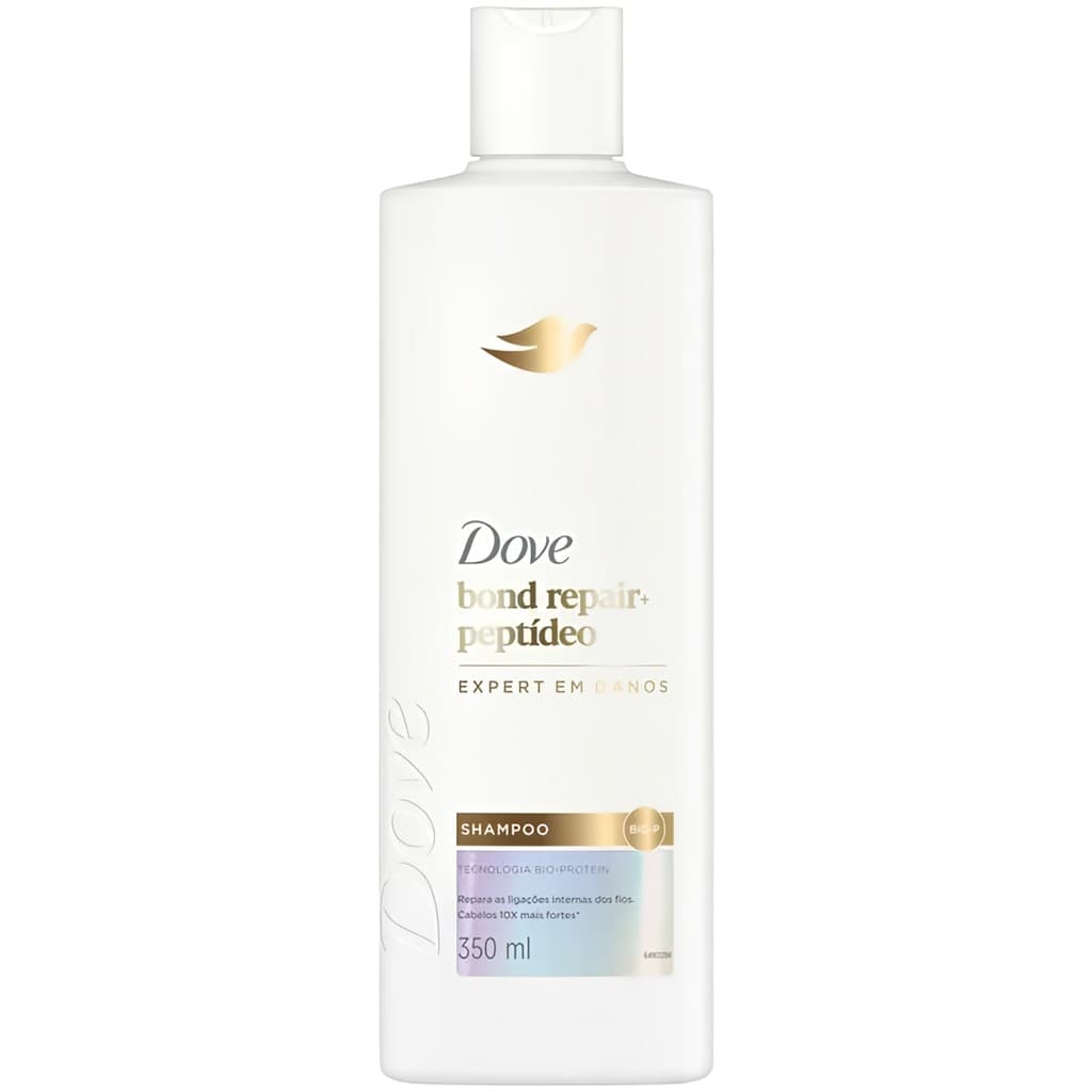 Dove Shampoo Bond Intense Repair 350ml Peptídeo Reestrutura Cabelos Frágeis