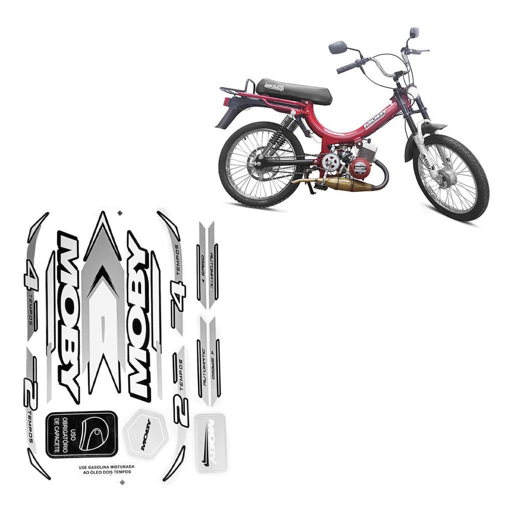 Adesivo Personalizado Para Mobilete Moby E Bikelete Bike Motorizada