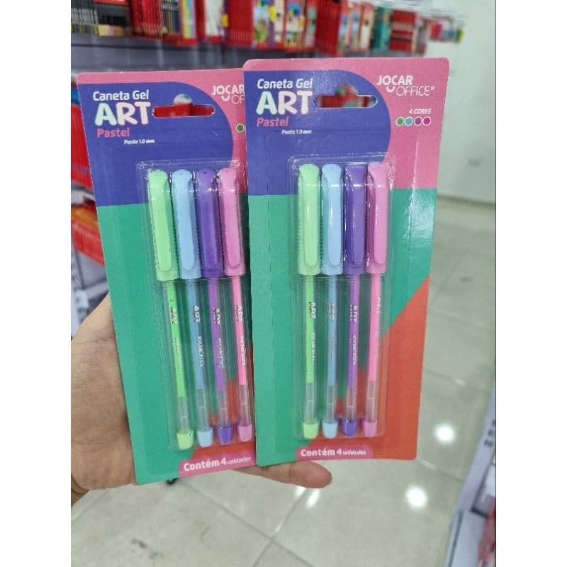 Caneta Esferográfica Jocar Office 1.0mm  Pastel Glitter / Caneta Gel Pastel / Caneta Gel Glitter  / Kit Caneta Gel