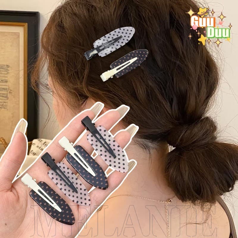 [GuuDuu] Prendedor De Cabelo De Bolinhas Da Moda – Presilhas De Franja Lateral Acrílica Para Mulheres , Meninas , Uso Di