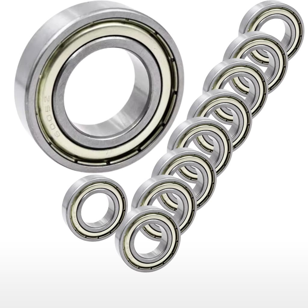 Kit Com 10 Rolamentos 6201 ZZ C3 12x32x10mm Makita Motor Tanquinho Máquina de Lavar E Diversas Aplicações