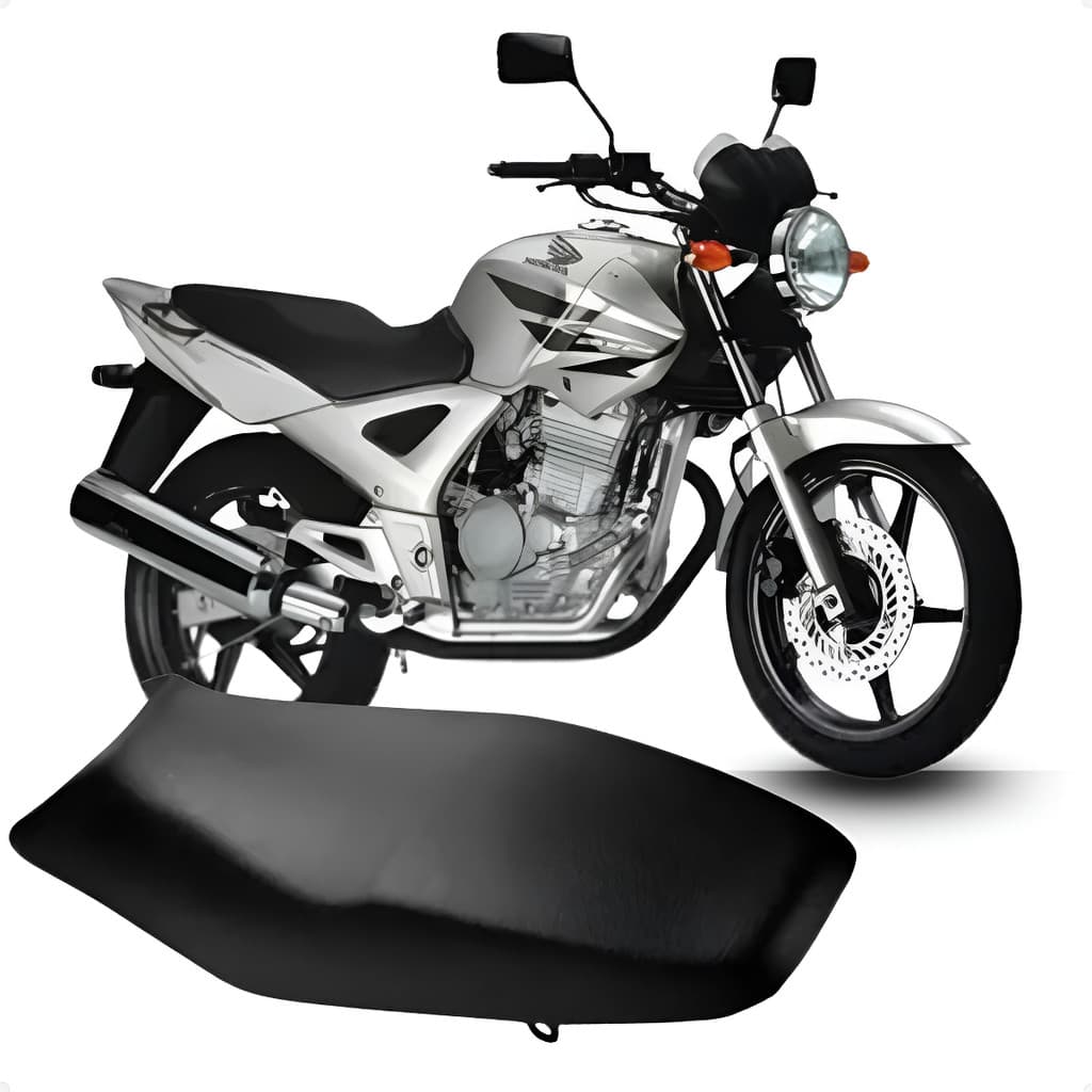 Capa de Banco Preto Honda Cbx 250 Twister 2001 2002 2003 2004 2005 2006 2007 2008