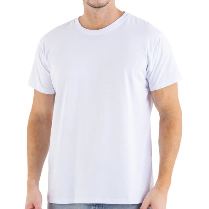 Camiseta Masculina Branca Lisa Básica 100% Algodão