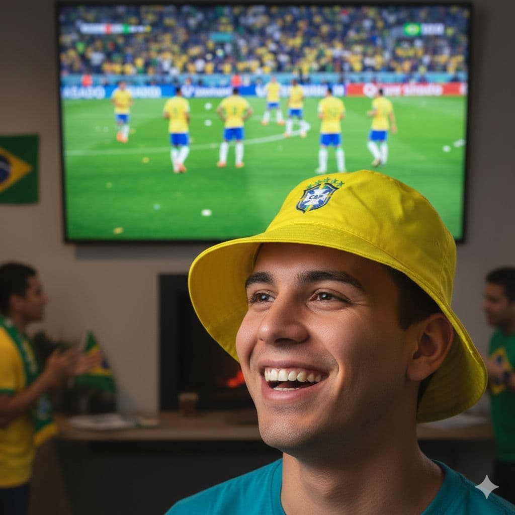 Chapéu Bucket Hat Unissex Brasil Copa Verde - Amarelo